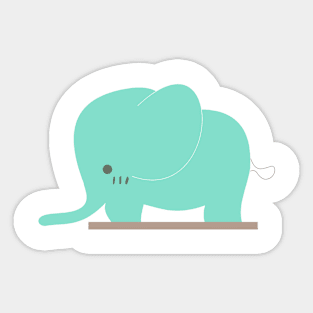 Green elephant Sticker